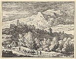 The Two Carts, Allart van Everdingen  Dutch, Engraving; second state of two