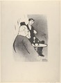 Ducarre at Les Ambassadeurs (from Le Café Concert), Henri de Toulouse-Lautrec  French, Crayon and spatter lithograph with scraper printed in black on wove paper; only state