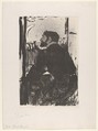 Nuit Blanche, Henri de Toulouse-Lautrec  French, Brush and spatter lithograph with scraper printed in black on mounted wove paper; only state