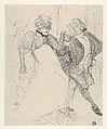Réjane and Galipaux, in Madame Sans-Géne, Henri de Toulouse-Lautrec  French, Crayon lithograph printed in black ink on wove paper; only state