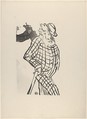American Singer (from Le Café Concert), Henri de Toulouse-Lautrec  French, Brush and spatter lithograph printed in black on wove paper; only state