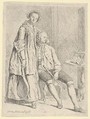 Young Couple with Flute & Cittern, Johann Gottlieb Glume German, Etching