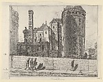 Tombs Prison, Reginald Marsh American, Etching, touched proof