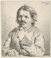 The Smoking Peasant, Johann Gottlieb Glume German, Etching