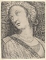 Bust of a woman with her head turned to the left, Attributed to Jacopo de' Barbari (Italian, active Venice by 1497–died by 1516 Mechelen or Brussels), Engraving