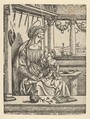 The Virgin Seated with the Child, Hans Burgkmair  German, Woodcut