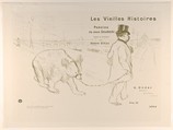 Cover Design for "Les Vieilles Histoires", Henri de Toulouse-Lautrec  French, Lithograph printed in olive green on wove paper; first state of two; proof apart from the edition of ca.100 printed in black