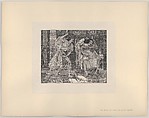 The Death of Eglon, from "Dalziels' Bible Gallery", After Ford Madox Brown (British (born France), Calais 1820–1893 London), Wood engraving on India paper, mounted on thin card