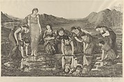 The Mirror of Venus, Sir Edward Burne-Jones British, Etching on imitation vellum; proof