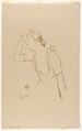 Paula Brébion (from Le Café Concert), Henri de Toulouse-Lautrec  French, Brush lithograph printed in light olive green on laid japan paper; only state; from deluxe 1893 edition