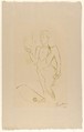 Mary Hamilton (from Le Café Concert), Henri de Toulouse-Lautrec  French, Brush and crayon lithograph printed in light olive green on laid Japan paper; only state