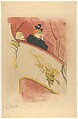 The Box with the Gilded Mask, Henri de Toulouse-Lautrec  French, Crayon, brush, and spatter lithograph with scraper, printed in five colors on imitation japan paper; only state