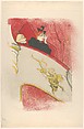 The Box with the Gilded Mask, Henri de Toulouse-Lautrec  French, Crayon, brush, and spatter lithograph with scraper, printed in five colors on wove paper; only state