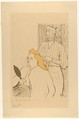 The Coiffure (Playbill for the Théâtre Libre), Henri de Toulouse-Lautrec French, Crayon and brush lithograph printed in three colors on imitation japan paper; second state of two