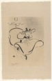 Jane Avril, from "Le Café Concert", Henri de Toulouse-Lautrec  French, Brush and spatter lithograph in black ink on laid japan paper; only state; from deluxe 1893 edition