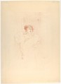 Luce Myrès (Front View), Henri de Toulouse-Lautrec  French, Crayon and spatter lithograph printed in sanguine on wove paper; only state