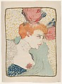 Portrait Bust of Mademoiselle Marcelle Lender, Henri de Toulouse-Lautrec (French, Albi 1864–1901 Saint-André-du-Bois), Crayon, brush, and spatter lithograph printed in eight colors; fourth state of four (rare trial proof for Pan edition)