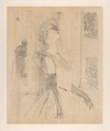 I. Sur la Scene, Henri de Toulouse-Lautrec  French, Lithograph printed with beige tint stone on laid paper