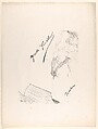 Frontispiece - Yvette Guilbert before the Prompter's Box, Henri de Toulouse-Lautrec  French, Lithograph on laid paper