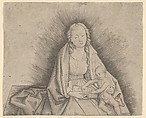Virgin and Child (upper portion), Master IAM of Zwolle Netherlandish, Engraving