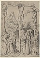 The Crucifixion, Master IAM of Zwolle Netherlandish, Engraving
