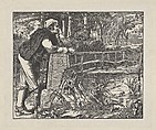 The Old Chartist, Frederick Augustus Sandys  British, Wood engraving on chine collé; proof