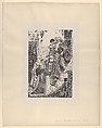 Elijah and the Widow's Son, from "Dalziels' Bible Gallery", After Ford Madox Brown (British (born France), Calais 1820–1893 London), Wood engraving on India paper, mounted on thin card