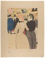 At the Moulin Rouge:  La Goulue and Her Sister, Henri de Toulouse-Lautrec (French, Albi 1864–1901 Saint-André-du-Bois), Lithograph printed in six colors on wove paper; second state of two