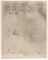 Elles (portfolio cover), Henri de Toulouse-Lautrec French, Crayon, brush, and spatter lithograph printed in brown on Japan paper; first state of three