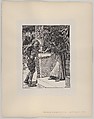 Cushi Brings to David News of the Death of Absalom, from "Dalziels' Bible Gallery", After William Small (British, Edinburgh, Scotland 1843–1931 Worcester), Wood engraving on India paper, mounted on thin card