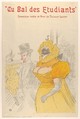Au Bal des Etudiants, Henri de Toulouse-Lautrec  French, photographic reproduction of a drawing