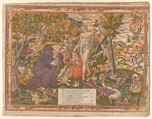 The Temptation of St. Anthony, Anonymous, French, 16th century  French, Woodcut with hand coloring