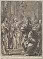 Christ Preaching to his Disciples, from The Passion of Christ, plate 6, Grégoire Huret  French, Engraving