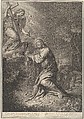 Christ in the Garden, from The Passion of Christ, plate 7, Grégoire Huret  French, Engraving