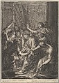 Christ Mistreated by Guards, from The Passion of Christ, plate 11, Grégoire Huret French, Engraving