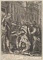 Christ Before Herod, from The Passion of Christ, plate 12, Grégoire Huret French, Engraving