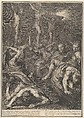 Christ on the Cross, from The Passion of Christ, plate 21, Grégoire Huret French, Engraving