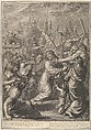 Christ Carrying the Cross, from The Passion of Christ, plate 17, Grégoire Huret French, Engraving