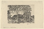 Walt Whitman's Birthplace, Childe Hassam  American, Etching