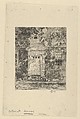 Portsmouth Doorway, Childe Hassam  American, Etching with plate tone
