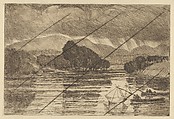 Storm in the Catskills, Childe Hassam American, Drypoint and etching; proof from cancelled plate