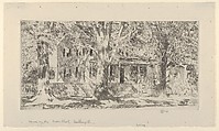 House on the Main Street, East Hampton, Childe Hassam  American, Etching