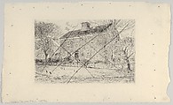 The "Home Sweet Home" Cottage, No. 2, Childe Hassam American, Etching; proof from cancelled plate