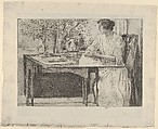 The Colonial Table, Childe Hassam American, Etching