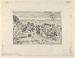 A Vermont Village, Childe Hassam  American, Etching
