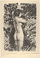 Nude, Childe Hassam  American, Lithograph with scraping, from an edition of 55