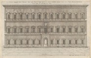 Exterior of the Farnese Palace, from "Speculum Romanae Magnificentiae", Nicolas Beatrizet  French, Engraving; first state of two