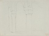 Study of a Moorish Arcade, Spain, Eugène Delacroix French, Graphite on laid paper
