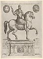 Equestrian Statue of Henry II, King of France, in the Palazzo Rucellai by Daniele de Volterra, Antonio Tempesta Italian, Etching
