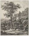 Landscape with Apollo and Daphne, from the Series of Six Mythological Scenes, Anthonie Waterloo (Dutch, Lille 1609–1690 Utrecht), Etching; first state of three